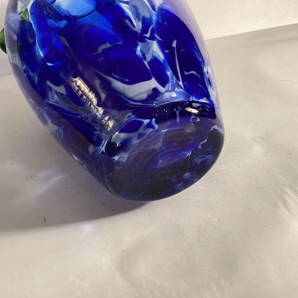 Art glass vase with applied handles - Picture 6 of 6